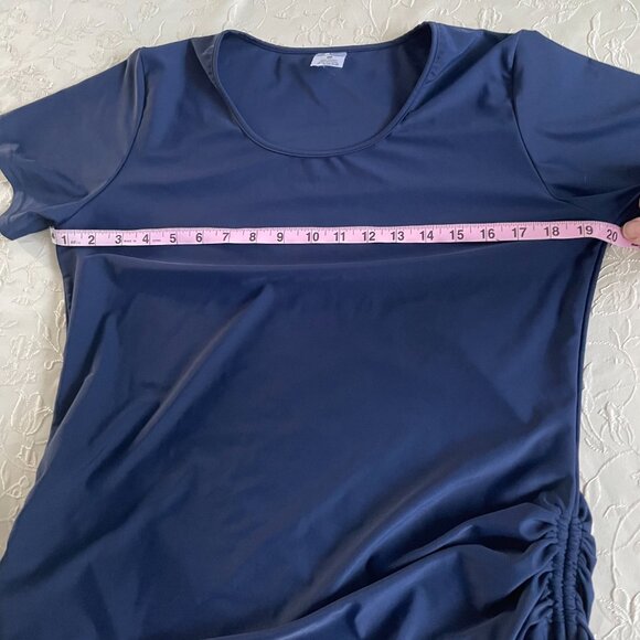 Ella Mae by Modli modest swimwear collection Short Sleeve Swim shirt. Xl. Navy. - Picture 6 of 7